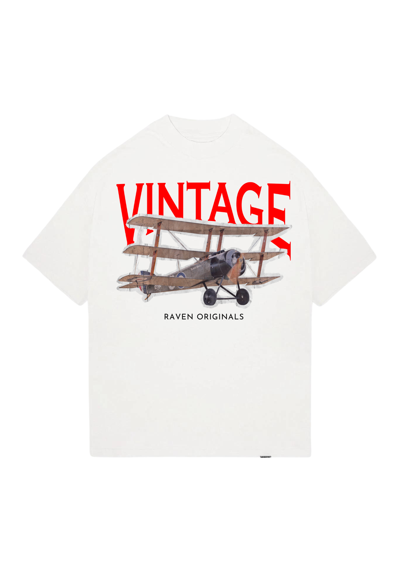 VINTAGE, WHITE T-SHIRT