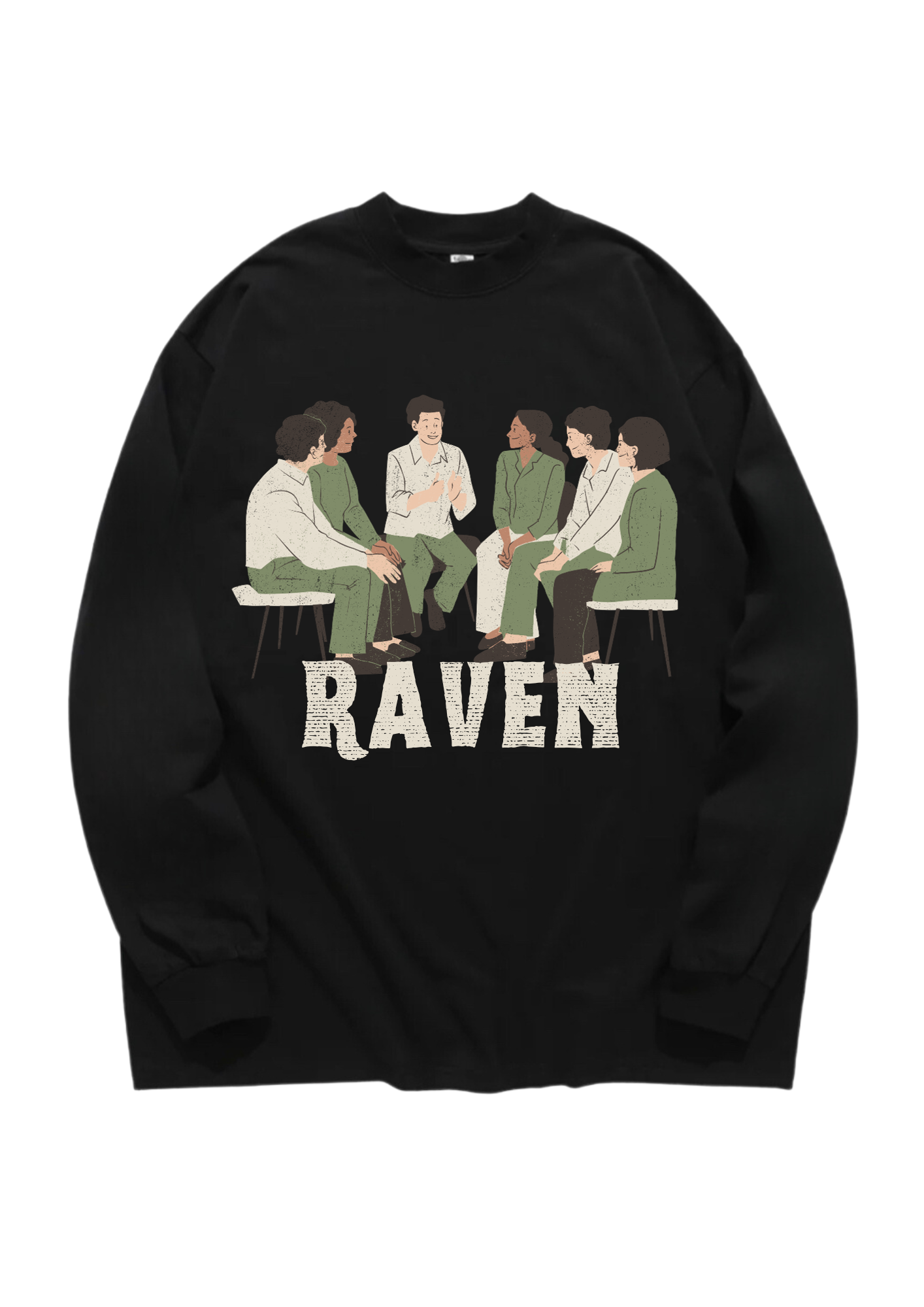 COMMUNITY, BLACK LONG SLEEVE