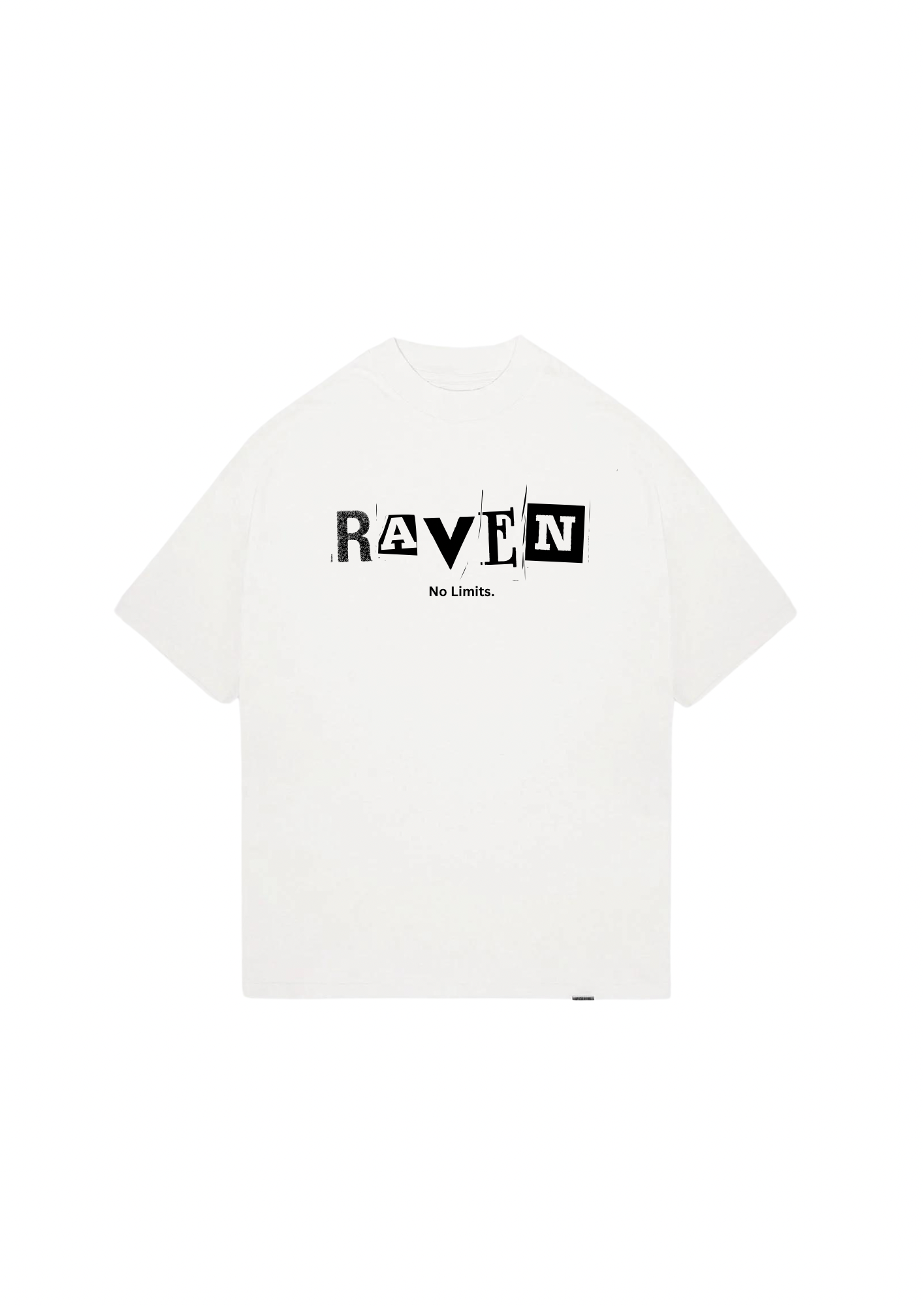 RAVEN FONT, WHITE T-SHIRT