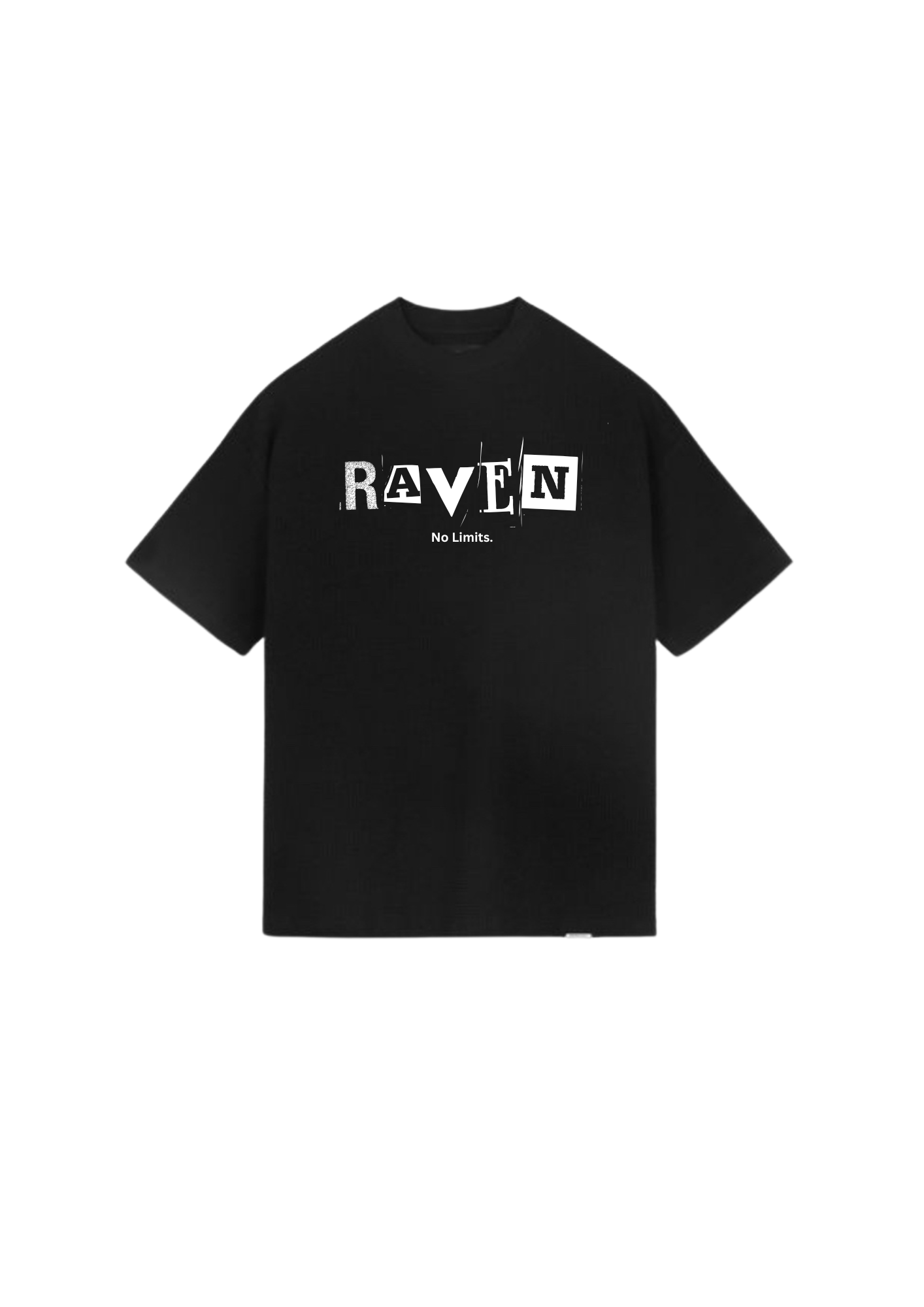 RAVEN FONT, BLACK T-SHIRT