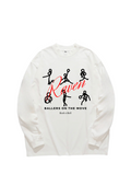 BALLERS, WHITE LONG SLEEVE