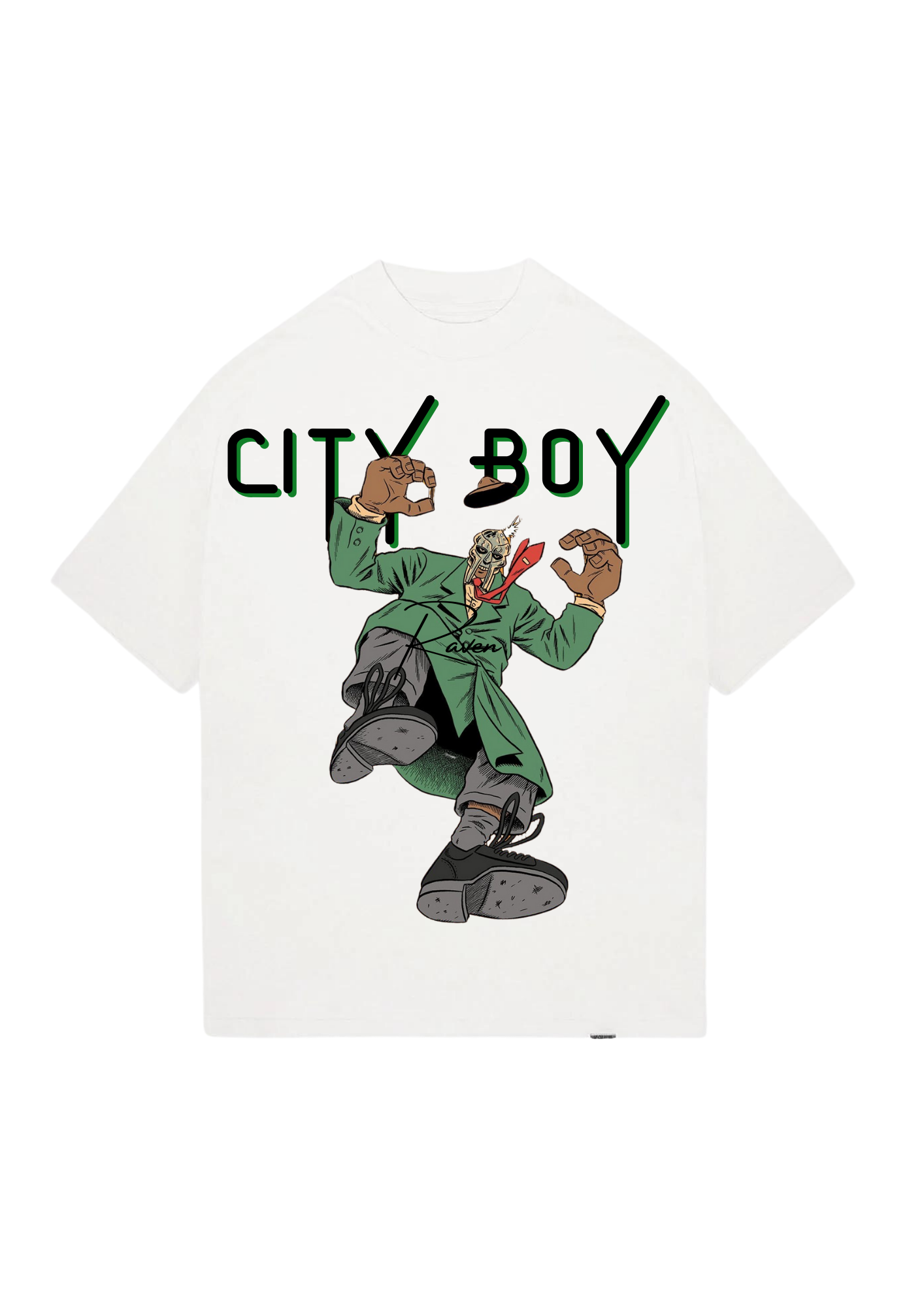 CITY BOY, WHITE T-SHIRT