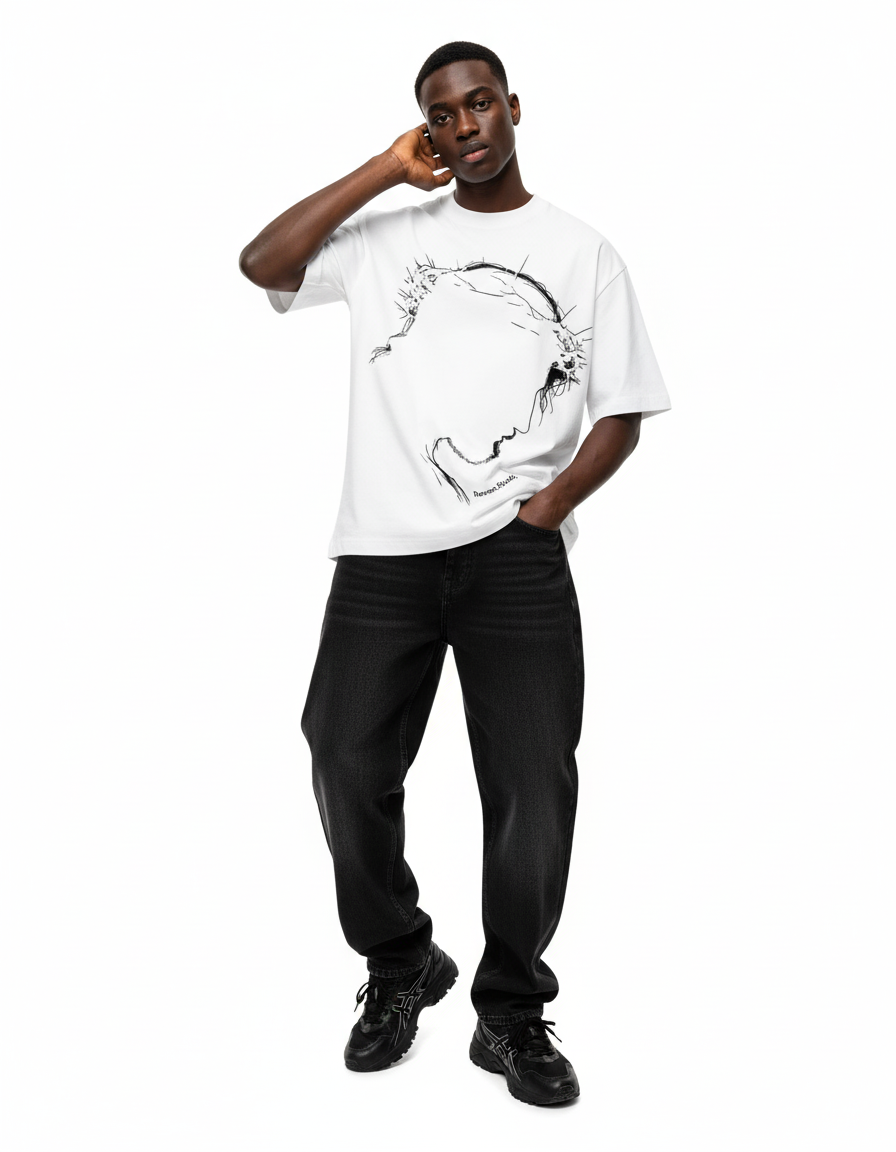 AGONY, WHITE T-SHIRT