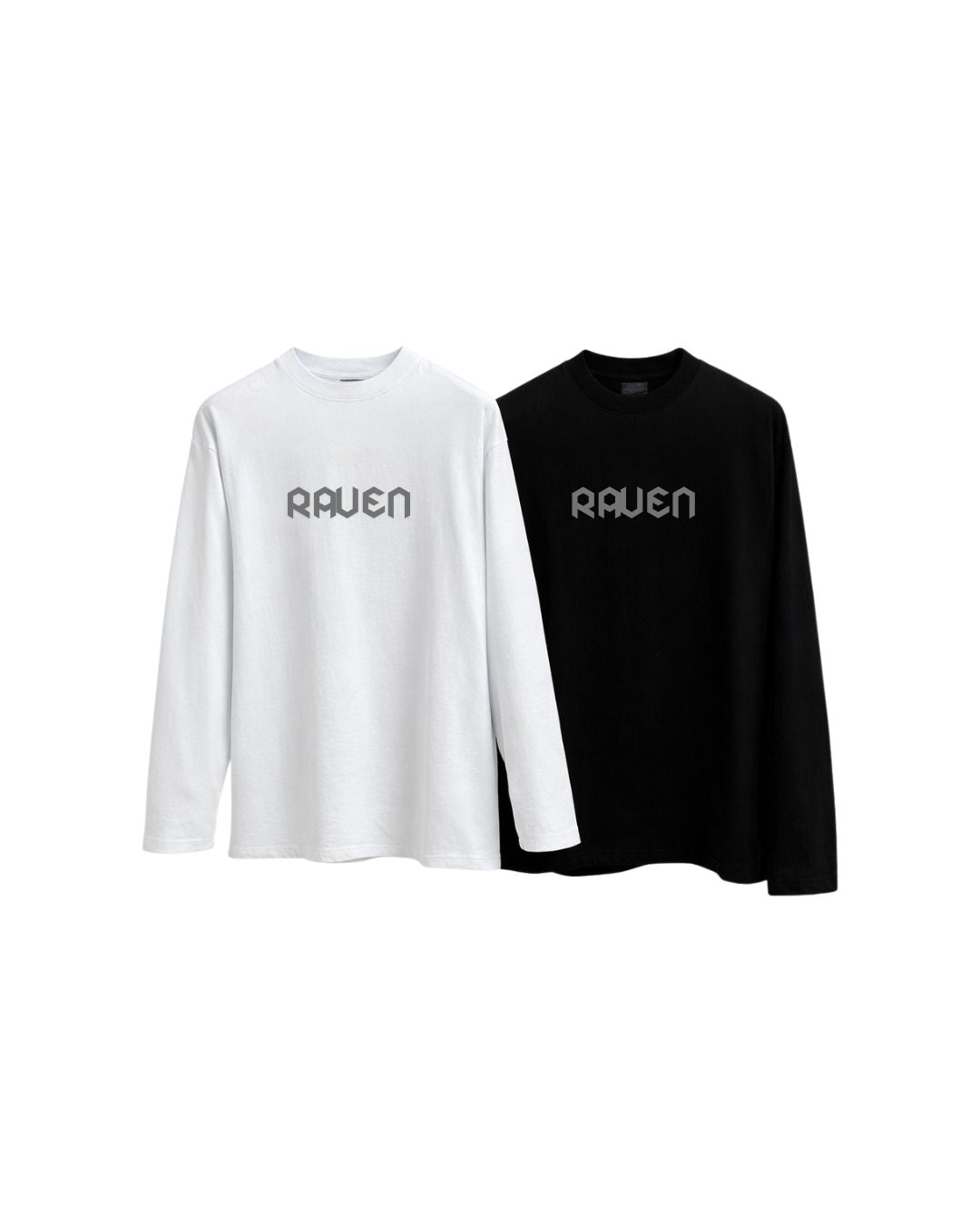 RAVEN MONO, WHITE/BLACK LONG SLEEVE