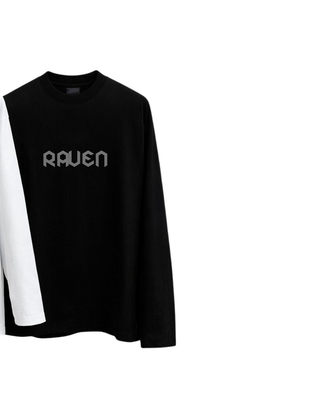 RAVEN MONO, WHITE/BLACK LONG SLEEVE