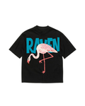 FLAMINGO, BLACK T-SHIRT