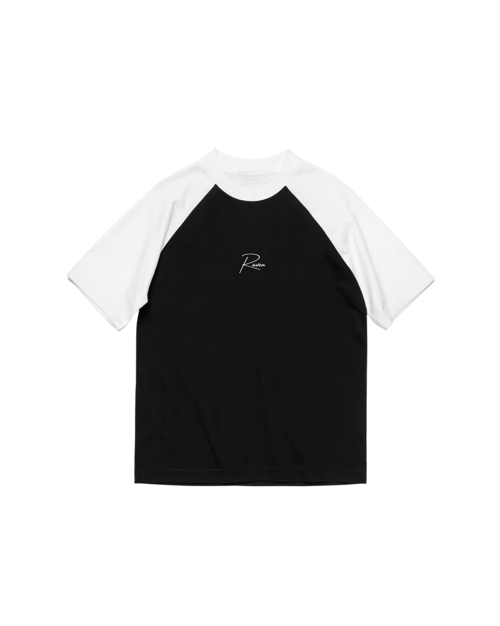 BLACK-AND-WHITE RAGLAN T-SHIRT