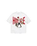 HUSTLE, WHITE T-SHIRT