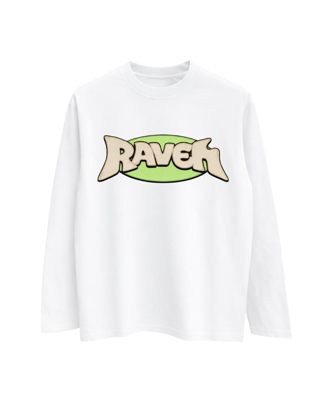 RAVEN ORBIT, WHITE LONG SLEEVE